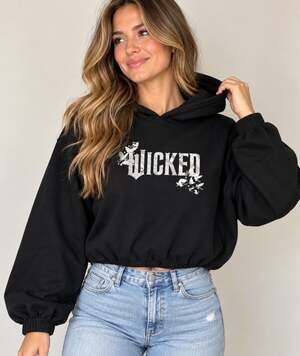 Wicked Musical x Paul Tazewell Black Cropped Hoodie XL Target Exclusive NEW